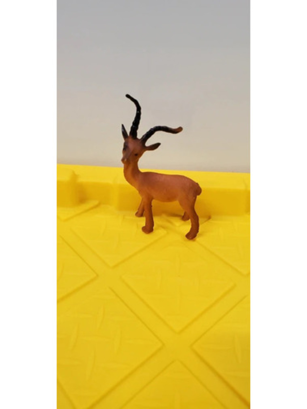 Antelope Gazelle Figurine Brown Black Horns Wildlife Toy Animal
